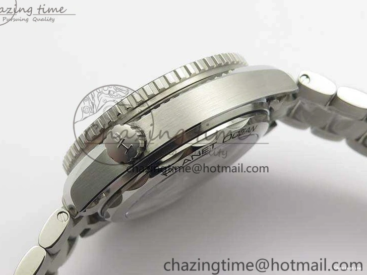 0120 FastDry Planet Ocean Master Chrono SS OM 1:1 Best Edition Black Dial On SS Bracelet A9900 V 8112